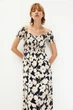 Сукня максі з віскози H&M 1241395002c34 XL комбінована (100015420) - зображення 4