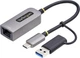 Karta sieciowa Startech USB-C to Ethernet Adapter with USB-A Dongle (C21GA-USB-ETHERNET) - obraz 1
