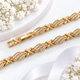 Браслет Xuping Jewelry 6мм длина 17,5-19см медицинское золото позолота 18К 2419 - изображение 1