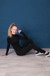 Костюм для дівчинки Кофта та лосини Mevis (5678) Зріст 140 см Чорний - зображення 2