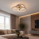 Стельова LED люстра з пультом 144W чотири акрилові кільця 3000-6500K каркас чорний метал/дерево Svet SY-33048/2+1+1 MB+YMW - зображення 6