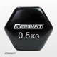 Гантель виниловая EasyFit 05 кг (1 шт.) Черная для фитнеса (EF0005BK) - изображение 3