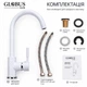 Змішувач для кухні Globus Lux LAZER GLLR-0203S-7-WHITE - зображення 5