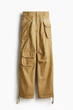 Широкі штани карго H&M 1245782001c34 32 бежеві (100015299) - зображення 2
