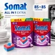 Таблетки для посудомийних машин безфосфатні Somat All in 1 Extra 85+85 штук - зображення 1