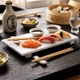 Zestaw do serwowania sushi Excellent Houseware marmurowy 9 el. (8721037545068) - obraz 1