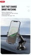 Тримач телефону автомобільний XO з бездротовою зарядкою WX027 15W Wireless Charger+Car Holder чорний XO-WX027 - зображення 7