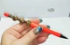 Ручка дизайнерская с авторскими бусинами с добавлением серебра 12142 ISTA Lampwork - изображение 4