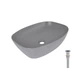 Раковина накладная Qtap Cardinal 500х380х140 мм, Stone grey, прямоугольная, с донным клапаном QTCAR188SG49824 - изображение 1