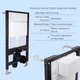 Готовое решение Qtap для ванной комнаты: подвесной унитаз Crow Rimless 520x360x290 + комплект инсталляции Standard (круглая кнопка Chrome) - изображение 4
