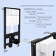 Готовое решение Qtap для ванной комнаты: подвесной унитаз Taurus Ultra Quiet 485x360x350 + комплект инсталляции Standard (круглая кнопка Black) - изображение 4
