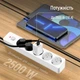 Мережевий фільтр-подовжувач ColorWay 10A/2500W (CCA-3G1MM) 5 розеток 2 м White (CW-PSEA1052W) - зображення 6