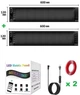 Светящиеся глаза на фуру 2 панели, на лобовое, на заднее стекло Matrix 600х120 мм - LED Глаза Дьявола на машину, с Bluetooth-управлением и пультом - изображение 2