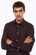 Сорочка slim fit H&M 976709010c20 L бордова (100015825) - зображення 4