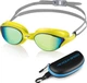 Очки для плавания Aqua Speed VORTEX MIRROR+CASE 8898 желтый, серый Унисекс One Size - изображение 2
