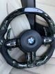 Кермо Premium BMW F Series M Performance кований карбон з LED-екраном F20 F21 F22 F23 F30 F31 F32 F33 F36 X3 F25 F26 F15 F16 зелене (B-46) - зображення 2