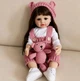 Реалістична лялька Reborn Bebe 55 см | М’яке тіло та рожевий комбінезон - изображение 3
