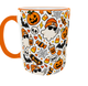 Кружка (чашка) с принтом Halloween Boo | Хэллоуин | керамическая 330 мл | оранжевая ручка - изображение 1