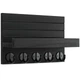 Деревянный ключник с полкой и 5 крючками KeyShelf, черный - изображение 1