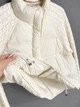 Куртка женская YZY 30790 oversize с вязаными рукавами демисезонная one size молочная - изображение 6