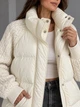 Куртка женская YZY 30790 oversize с вязаными рукавами демисезонная one size молочная - изображение 7