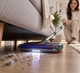 Акумуляторний електровіник Cordless 15 Вт бездротовий віник 2500 мА·год електрична щітка для підлоги до 65 хв електровіник з контейнером 300 мл 4 LED для прибирання пилу крихт волосся шерсті - зображення 8