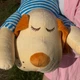 М'яка іграшка Пес Батон 100 см бежевий, велика плюшева собака-подушка - зображення 2