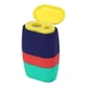 Гумка + Чинка RAINBOW, RUBBER TOUCH, 2 отв., контейнер, пластик.корпус - зображення 3