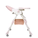 Стільчик для годування Kidoro One (ST-6540) Pink, з екошкіри на колесах - зображення 6