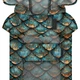Дождевик-накидка с капюшоном для собак WAUDOG Clothes, рисунок "Луска", XS, А 26-29 см, B 32-41 см, С 21-26 см - изображение 4