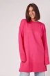 Жіноча в'язана туніка oversize з розрізами з боків LR0270r фуксия ONE SIZE - изображение 1