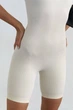 Жіночий спортивний комбінезон на бретелях LR02680r кремовый L - зображення 4