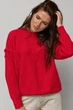 В'язаний джемпер oversize з декоративними швами LR9047r красный ONE SIZE - изображение 1