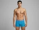 Мужские трусы боксеры Jack & Jones 1 шт, размер XXL, голубой, растительный - изображение 2