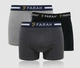Набір чоловічих трусів боксерів Farah Underwear Boxer Shorts 3 шт в наборі, розмір M, чорний, темно-сірий, сірий - зображення 1