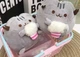 Плюшевий брелок-іграшка Кіт Пушин з морозивом (Pusheen з морозивом) , сірий, 10 см - изображение 3