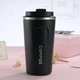 Термокружка для кофе и чая Coffee из нержавеющей стали с крышкой 510 мл Черная - изображение 2