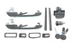 Комплект замков (3шт.) VW Golf II -91 (+ ручки/ключи) AIC 52162 - изображение 1