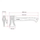 Колун Alloid Pro, ручка из фибергласа, 2000г, 88см (SF-70152000) Alloid SF-70152000 1085426 - изображение 6