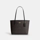 Сумка Coach Medium City Tote Bag in Signature Canvas коричнева середнього розміру - изображение 1