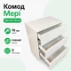 Комод на три шухляди "Мері" "Білий" - зображення 1