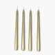 Набор столовых свечей MBM HOME 4 шт. 25 см шампань металлик (FR-17 METALLIC CHAMPAGNE) - изображение 1