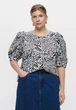Блуза жіноча H&M 060894141_whiteblack XL Білий-чорний (6666000359124) - зображення 1