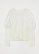 Блуза жіноча H&M 060926021 L Молочний (6666000357878) - зображення 6