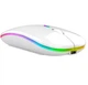 Бездротова Безшумна мишка 2.4G + Bluetooth Вбудований акумулятор RGB підсвітка Біла - изображение 3