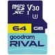 Карта пам`яти MicroSDXC 64GB UHS-I/U3 Class 10 Goodram RIVAL M3AA R100/W70MB/s + SD-adapter (GGSM3AA-0640R12) - изображение 1