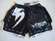 Шорти спортивні "Venum" для боксу та фітнесу чорні з білим XL - изображение 4