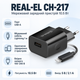 Мережевий зарядний пристрій REAL-EL CH-217 10.5W USB-A 2.1A + вбудований кабель Lightning 1 м Black (EL123160016) - зображення 1