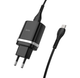 Мережевий зарядний пристрій Hoco C12Q 15W USB-A 3A QC 3.0 + кабель USB Type-C 1 м Black (S23991) - зображення 5