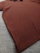 Мужская футболка поло (M&S) на молнии фактурная коричневая р. 3XL - изображение 4